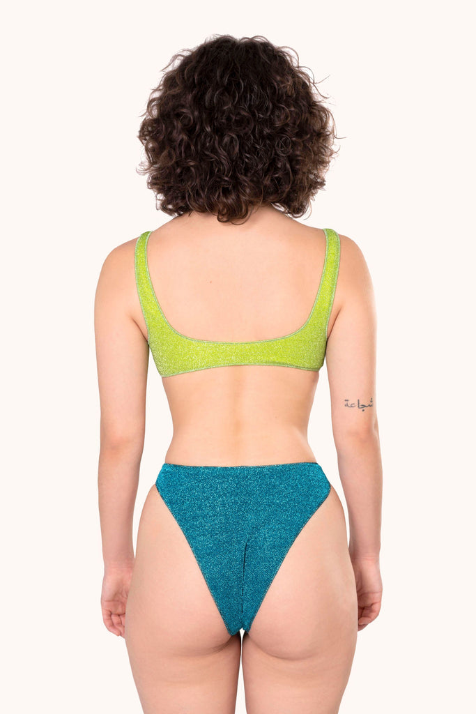 Oseree Lumiere Sporty Bikini Green Blue